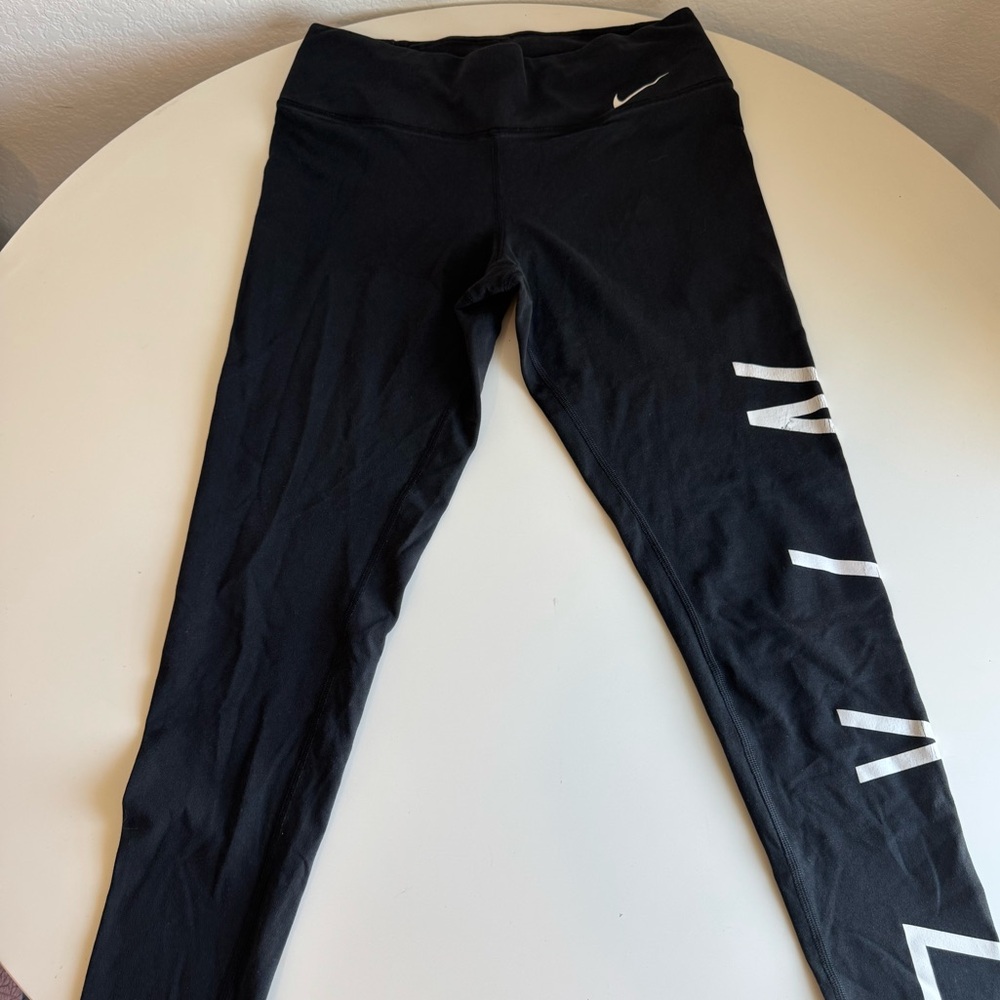 Nike Black Leggings with White Logo